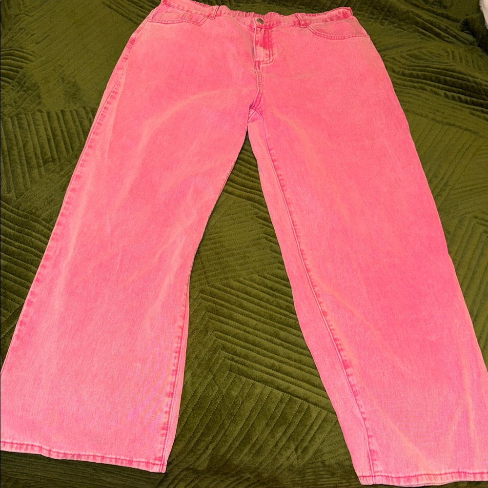 SHEIN Women's Pink Jeans